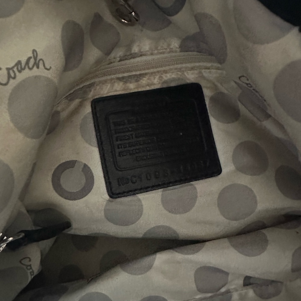 Coach Black Leather Shoulder Bag - Picture 7 of 10